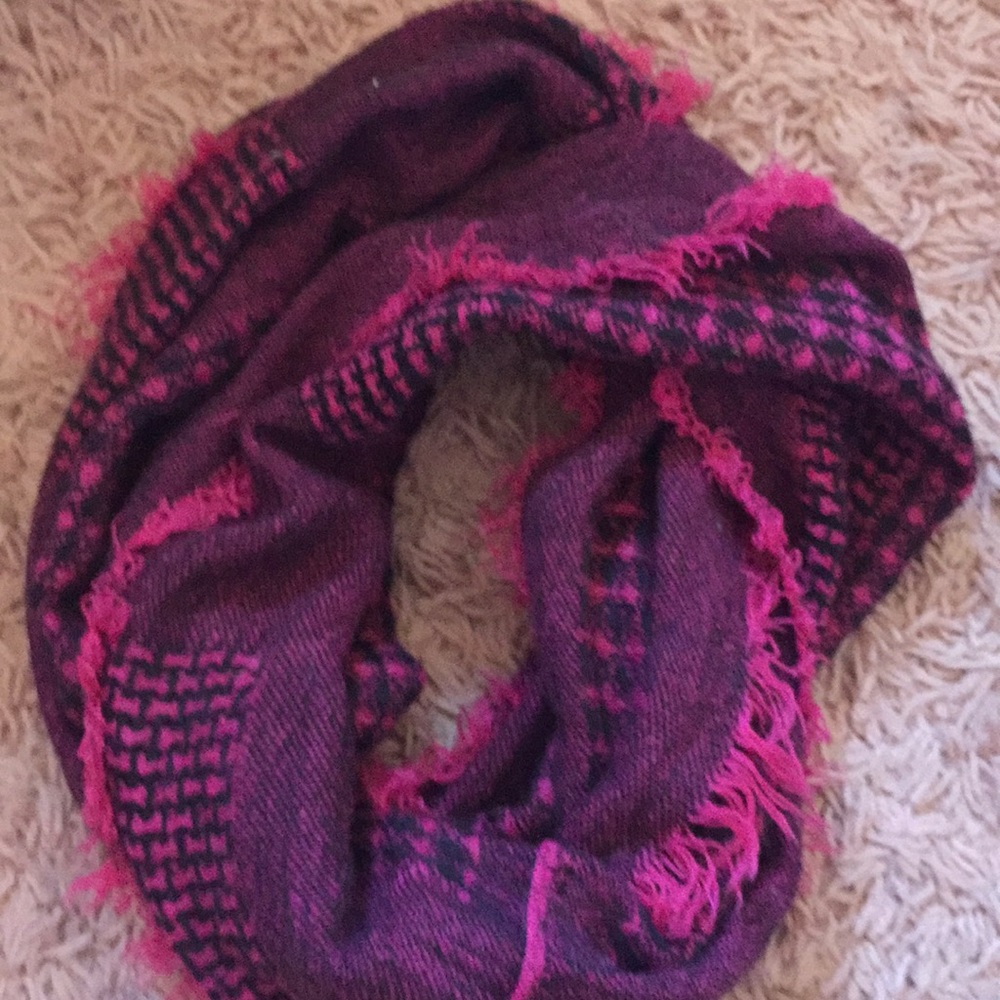 Pink infinity scarf